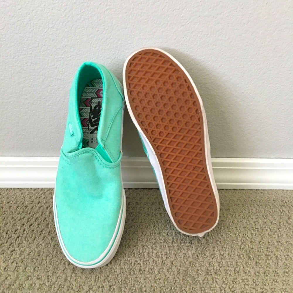 NWOT Custom Vans Slip-On Shoes